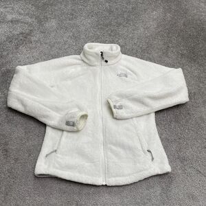 The North Face Oso Osito Fleece Jacket Women XS White Full Zip Outdoor Hiking
